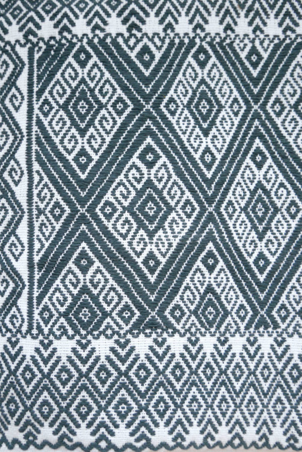Mexican Grey San Andres Cushion - www.nidocollective.com #embroideredcushion #backstrapweaving #mexicancushion